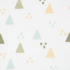 Baumwollstoff Trigolo Triangel Dreiecke weiß blau grün apricot 1,40m Breite