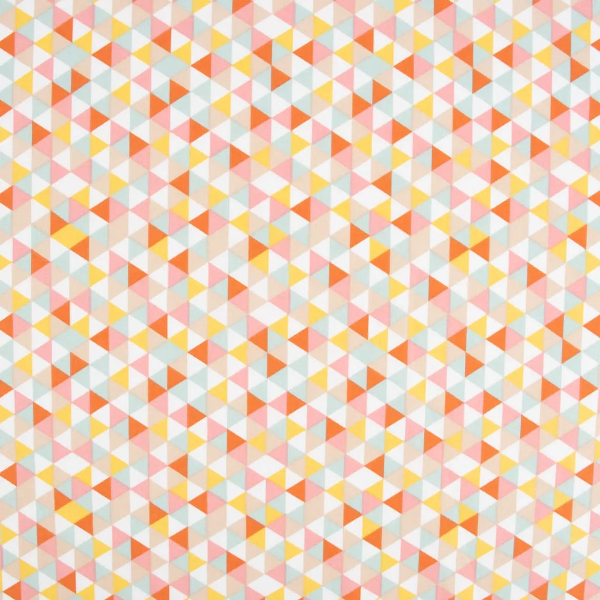 Baumwollstoff TRIMIA Geometrie Dreiecke weiß bunt 1,5m Breite