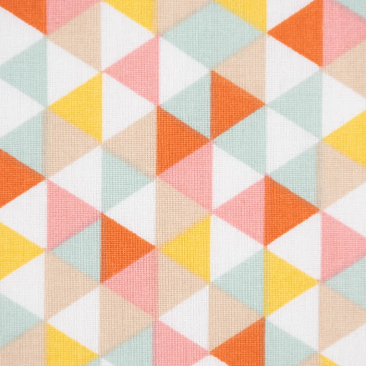 Baumwollstoff TRIMIA Geometrie Dreiecke weiß bunt 1,5m Breite