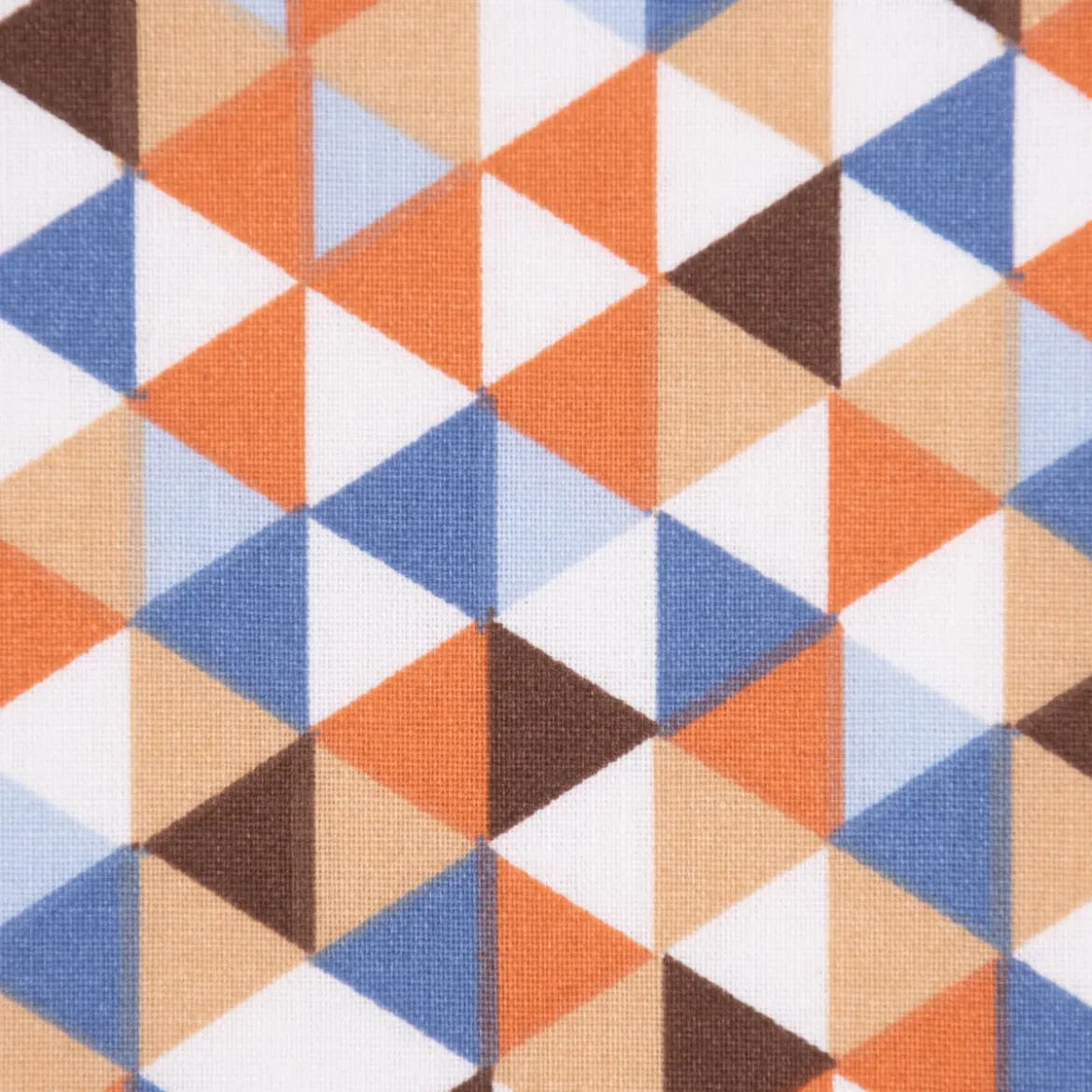 Baumwollstoff Trimia Geometrie Dreiecke weiß blau bunt 1,5m Breite