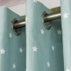 Baumwollstoff Twinkle Sterne graublau weiß Stoff Gardinenstoff Dekostoff