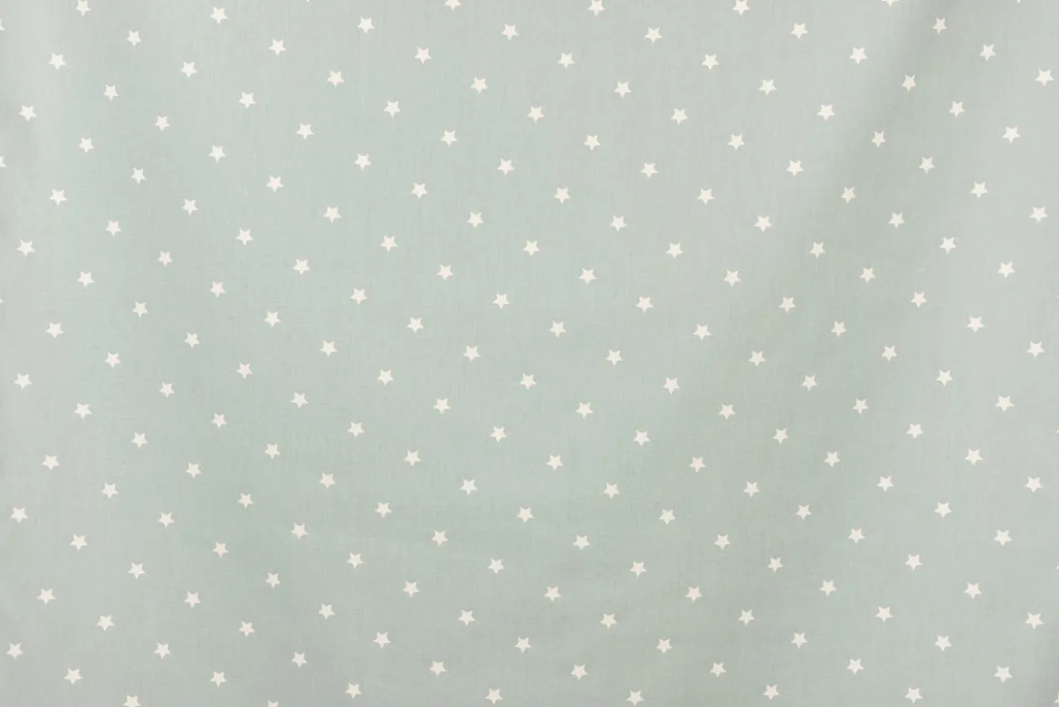 Baumwollstoff Twinkle Sterne graublau weiß Stoff Gardinenstoff Dekostoff