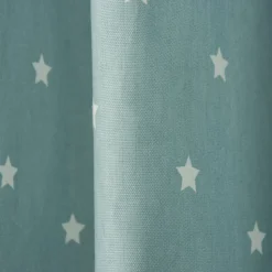 Baumwollstoff Twinkle Sterne graublau weiß Stoff Gardinenstoff Dekostoff