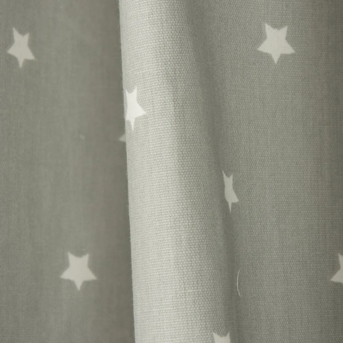Baumwollstoff Twinkle Sterne grau weiß Stoff Gardinenstoff Dekostoff