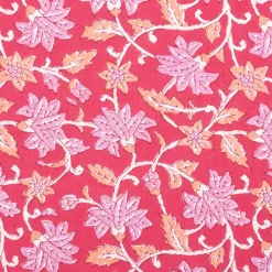 Baumwollstoff Voile Blumenranken pink 1,45m Breite