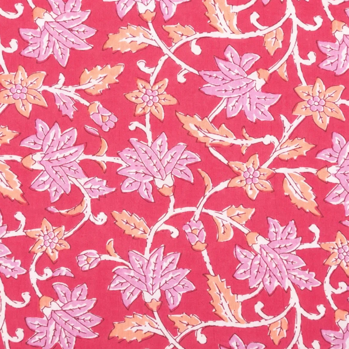 Baumwollstoff Voile Blumenranken pink 1,45m Breite