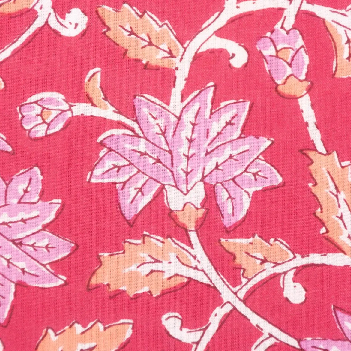 Baumwollstoff Voile Blumenranken pink 1,45m Breite