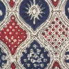 Baumwollstoff Voile Ethno blau rot 1,45m Breite