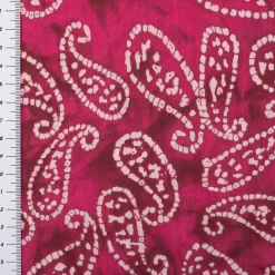 Baumwollstoff Voile Sommerdruck Paisley Pink 1,40m Breite