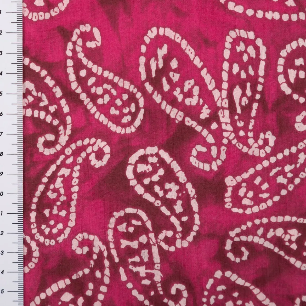 Baumwollstoff Voile Sommerdruck Paisley Pink 1,40m Breite