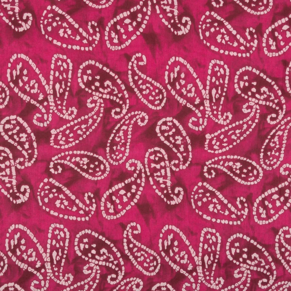 Baumwollstoff Voile Sommerdruck Paisley Pink 1,40m Breite