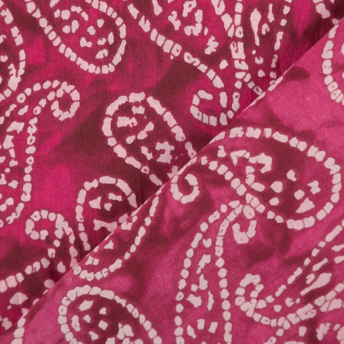 Baumwollstoff Voile Sommerdruck Paisley Pink 1,40m Breite