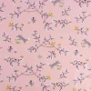 Baumwollstoff WATREE Fuchs Maus Vogel Ast rosa bunt 1,5m Breite