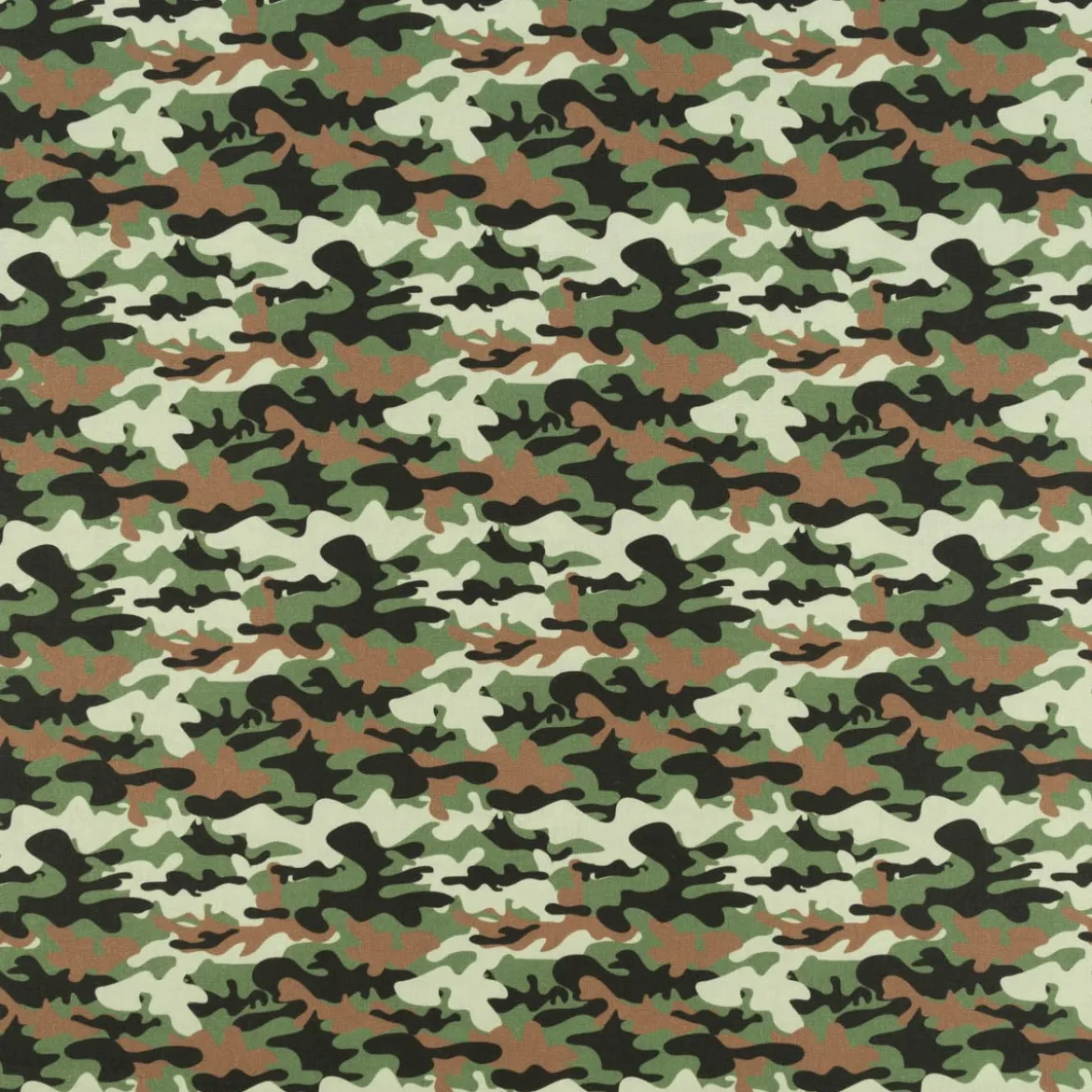 Baumwollstoff Webware Camouflage grün 1,47m Breite