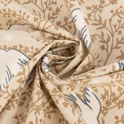 Baumwollstoff Webware Daphne Vögel Tauben Zweige beige 1,47m Breite
