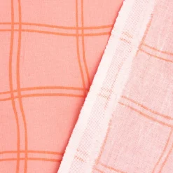 Baumwollstoff Webware Marceau Gitter Karos rosa 1,47m Breite