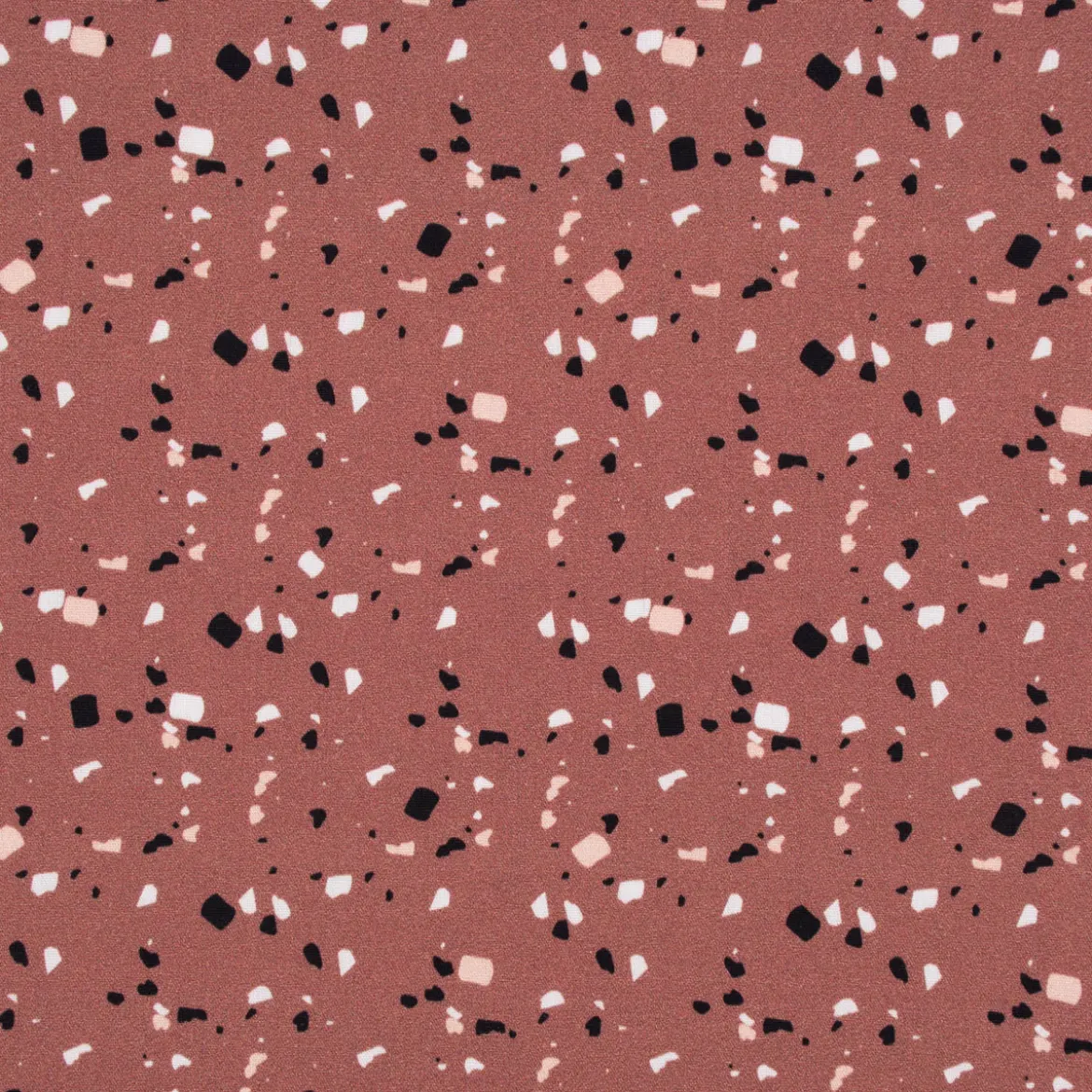 Baumwollstoff Webware Terrazzo terracotta 1,47m Breite