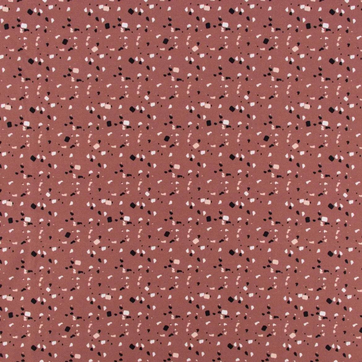 Baumwollstoff Webware Terrazzo terracotta 1,47m Breite