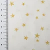 Baumwollstoff Webware Weihnachten Sterne creme goldfarbig 1,45m Breite
