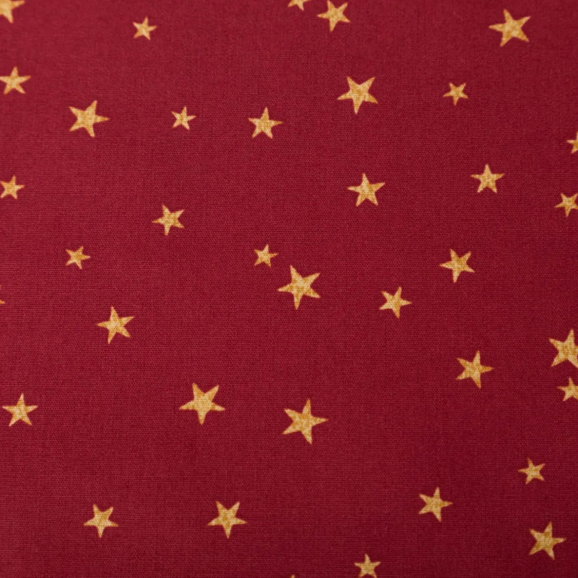 Baumwollstoff Webware Weihnachten Sterne bordeaux rot goldfarbig 1,45m Breite