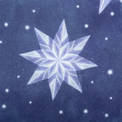 Baumwollstoff Weihnachtsstoff PopelineI Ice Star Frozen blau 1,40m Breite