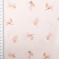 Baumwollstoff Weihnachtsstoff Engel Aurore rosa 1,47m Breite