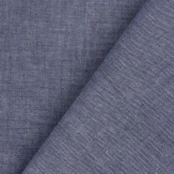 Baumwollstoff Yarn Dyed Popeline einfarbig marineblau meliert 1,44m Breite