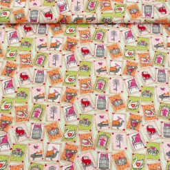 Bekleidungsstoff Baumwolle Party in Wonderland mint