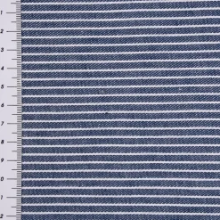 Bekleidungsstoff Baumwoll-Mischung leichte Webware Rayus Streifen marineblau weiß 1,45m breit