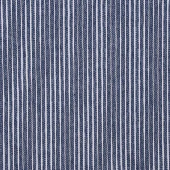 Bekleidungsstoff Baumwoll-Mischung leichte Webware Rayus Streifen marineblau weiß 1,45m breit