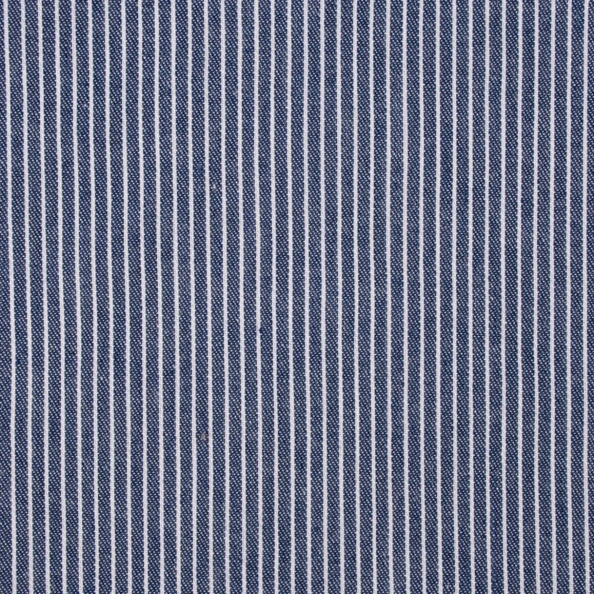 Bekleidungsstoff Baumwoll-Mischung leichte Webware Rayus Streifen marineblau weiß 1,45m breit