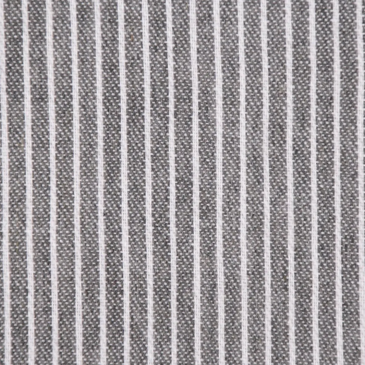 Bekleidungsstoff Baumwoll-Mischung leichte Webware Rayus Streifen grau weiß 1,45m breit