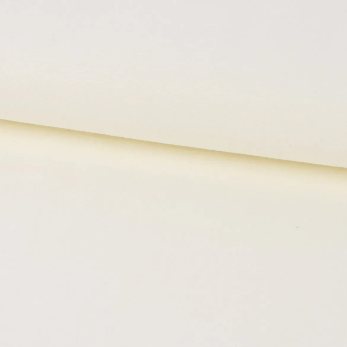 Bekleidungsstoff Baumwollstoff Flanell dünn uni creme 1,42m Breite