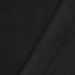 Bekleidungsstoff Baumwollstoff Flanell dünn uni schwarz 1,42m Breite