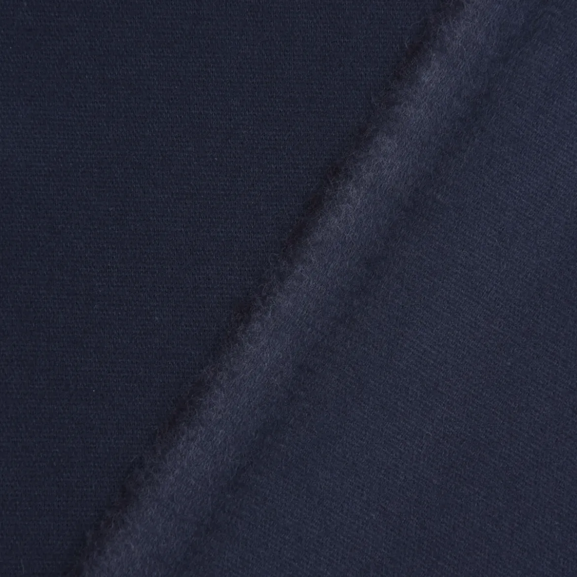 Bekleidungsstoff Baumwollstoff Flanell dünn uni dunkelblau 1,42m Breite