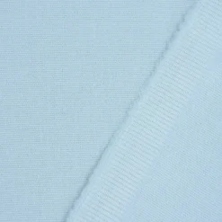 Bekleidungsstoff Baumwollstoff Flanell dünn uni hellblau 1,42m Breite