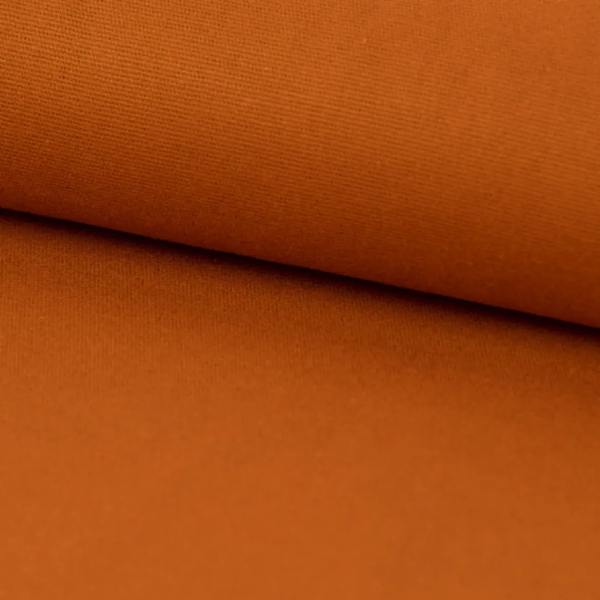 Bekleidungsstoff Baumwollstoff Flanell dünn uni cognacbraun 1,42m Breite