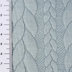 Bekleidungsstoff Cably Zopfmuster einfarbig eisblau 1,5m Breite