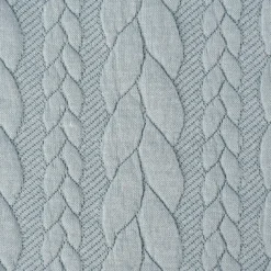 Bekleidungsstoff Cably Zopfmuster einfarbig eisblau 1,5m Breite