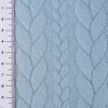 Bekleidungsstoff Cably Zopfmuster einfarbig hellblau 1,5m Breite