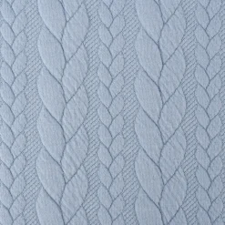 Bekleidungsstoff Cably Zopfmuster einfarbig hellblau 1,5m Breite