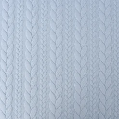 Bekleidungsstoff Cably Zopfmuster einfarbig hellblau 1,5m Breite