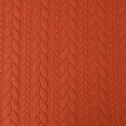 Bekleidungsstoff Cably Zopfmuster einfarbig dunkelorange 1,5m Breite