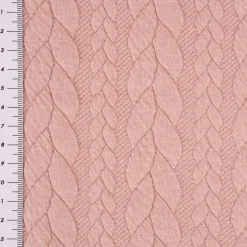 Bekleidungsstoff Cably Zopfmuster einfarbig altrosa 1,5m Breite