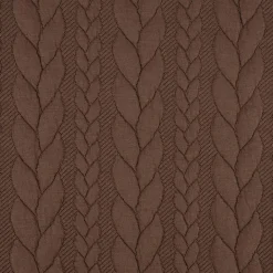 Bekleidungsstoff Cably Zopfmuster einfarbig braun 1,5m Breite