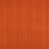 Bekleidungsstoff Cably Zopfmuster einfarbig kürbis orange 1,5m Breite