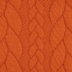 Bekleidungsstoff Cably Zopfmuster einfarbig kürbis orange 1,5m Breite