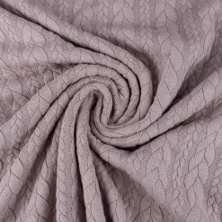 Bekleidungsstoff Cably Zopfmuster Strickstoff Meterware einfarbig rosa 1,5m Breite