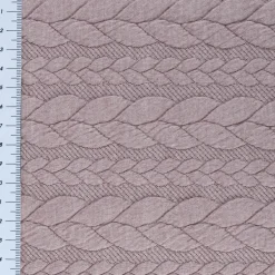 Bekleidungsstoff Cably Zopfmuster Strickstoff Meterware einfarbig rosa 1,5m Breite