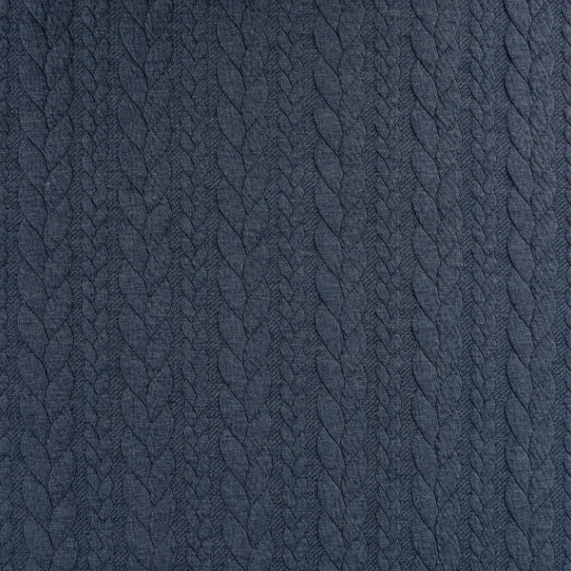 Bekleidungsstoff Cably Zopfmuster Strickstoff Meterware einfarbig anthrazit 1,50m Breite
